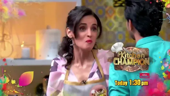 Machegi Rangon ki dhoom jab humare kitchen mein aayenge SanayaIrani aur @shaktiarora! Dekhiye KitchenChampion Holi special kal d