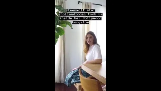 Holland showing inside of her home for Architectural Digest Magazine @hollandroden