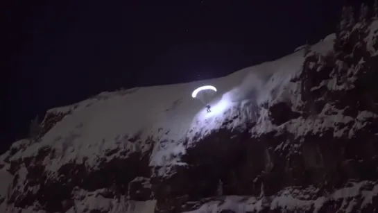 Speed Riding at night in Chamonix _ Moonline