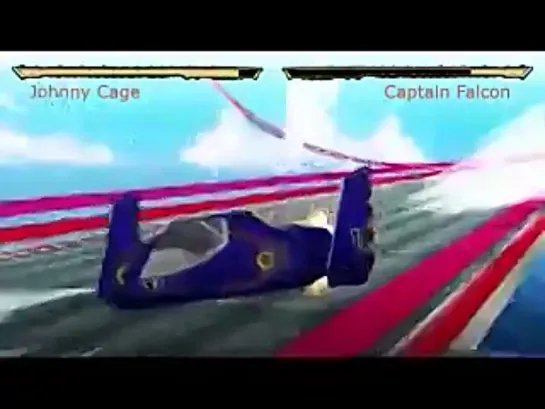 Captain Falcon vs Johnny Cage (With Healthbars) (Remake)