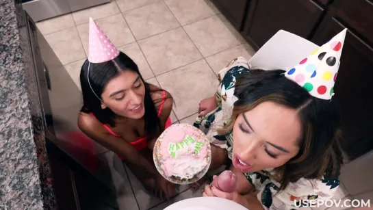 Chloe Amour, Aubry Babcock ( A Freeuse Filled Birthday)1080p