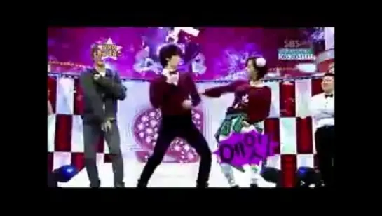 Key (SHINee) & JoKwon (2PM) and Ga-In (Brown Eyed Girls) dancing to Sweet Dreams (Star King 2010-01-16)