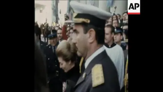 Isabel Perón at the Independence Day (1974)