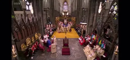 Rose Hudson-Wilkin, the Bishop of Dover, presents Queen Camilla wit