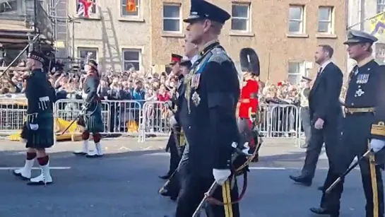 A real sense of history watching the Queen pass us outside parliament, followed by the new King, as she leaves the Palace