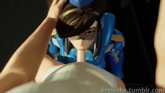 Tracer Blowjob порно аниме анимация овервотч хентай anime animation porno sex 18+ hentai