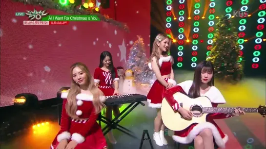 fromis 9 - All I Want For Christmas Is You ( or. Mariah Carey) MUSIC BANK 20181221