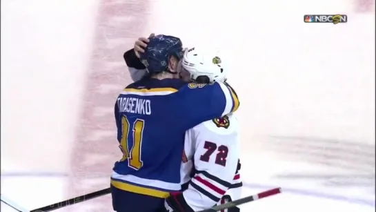 Artemi Panarin and Vladimir Tarasenko Shake Hands / Тарасенко и Панарин после окончания серии Сент-Луис - Чикаго