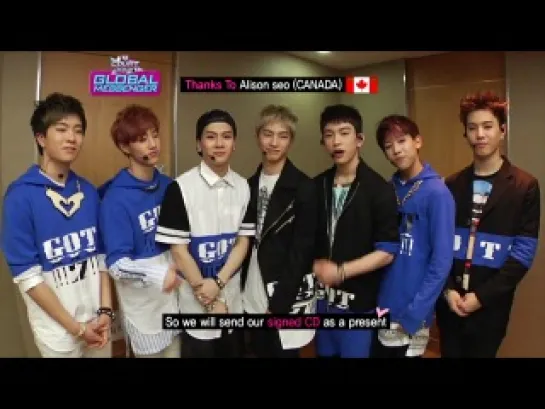 [VIDEO MESSAGE] 140216 GOT7 @ Thank you to Global messenger