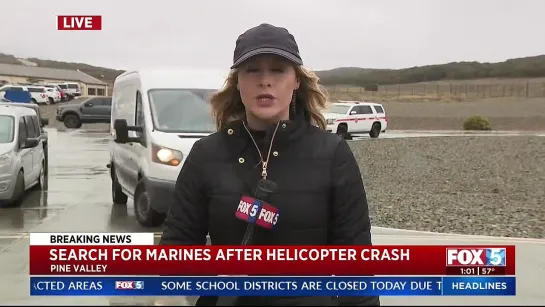 Search For Marines Continues After Pine Valley Helicopter Crash