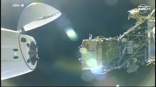 Ax-3 Crew Dragon undocking