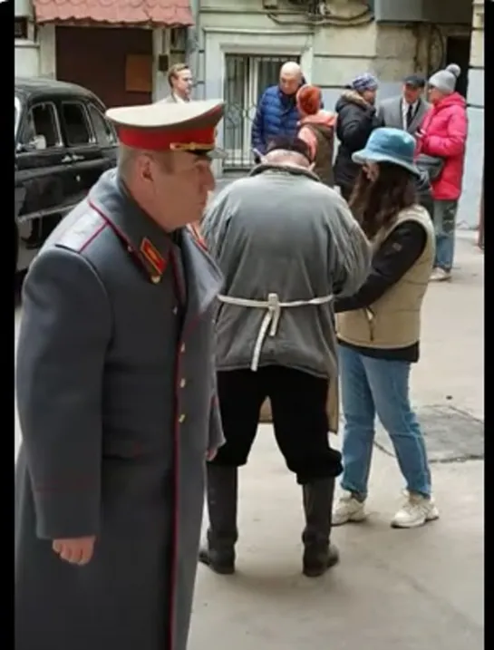 Александр Балуев на съёмках фильма АРБАТСКИЕ ТАЙНЫ любительская запись