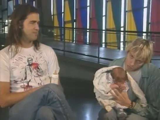 Kurt Cobain Shows Off New Baby Frances Bean