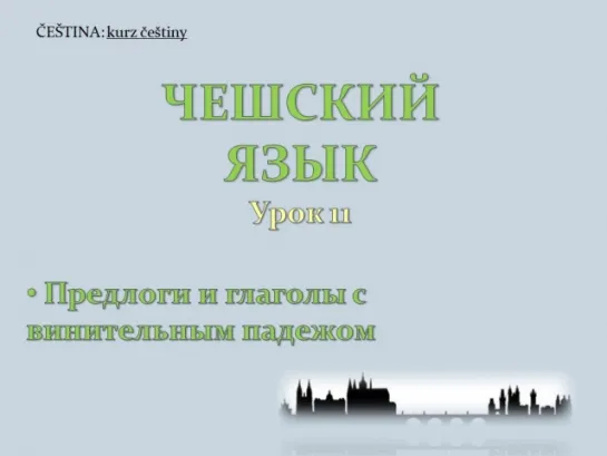 Урок чешского 11: Предлоги и глаголы с винительным падежом