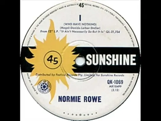 Normie Rowe - I ( Who Have Nothing )