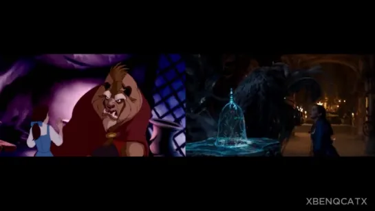 Beauty and the Beast Trailer 2 - 1991 vs 2017 Comparison_Side by Side