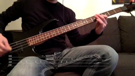 How Play Sweet Child O'Mine by Guns'n'Roses on Bass Guitar