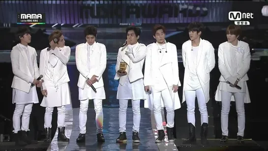 141203 INFINITE -  K-Pop Fan's Choice Award Win (MAMA 2014)