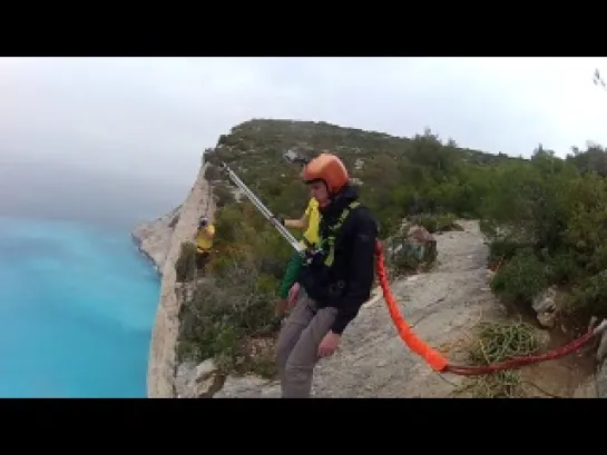 Greece, Zakynthos, Navagio beach 2013. Rope jumping