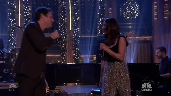 Lea Michele featuring Jonathan Groff - I'll Be Home for Christmas (The Tonight Show Starring Jimmy Fallon - 2019-12-16)