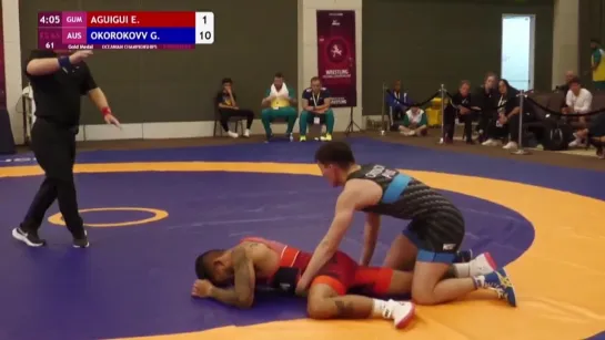 Ethan Mikquin Tomapa AGUIGUI (GUM) vs. Georgii OKOROKOVV (AUS)  Seniors Continental Championships 2024  Gold Medal  FS 65Kg