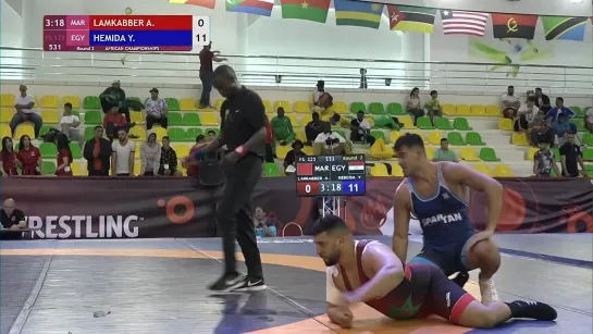 Round 2 FS - 125 kg_ A. LAMKABBER (MAR) v. Y. HEMIDA (EGY)