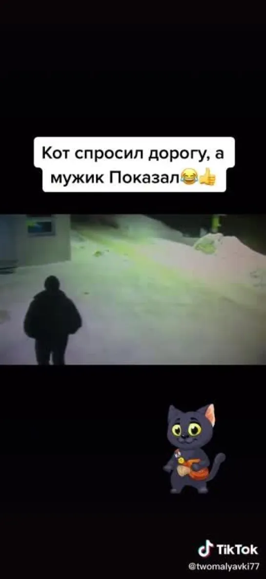 Показал коту в каком направлении... )))