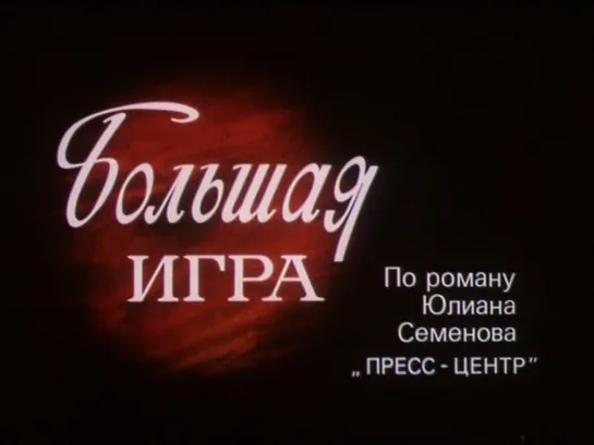 Фильм. Большая игра 6 серия (1988) сериал