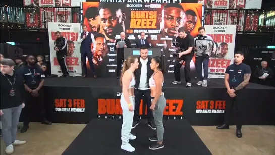 francesca hennessy vs laura valdebenito - weigh-in face-off