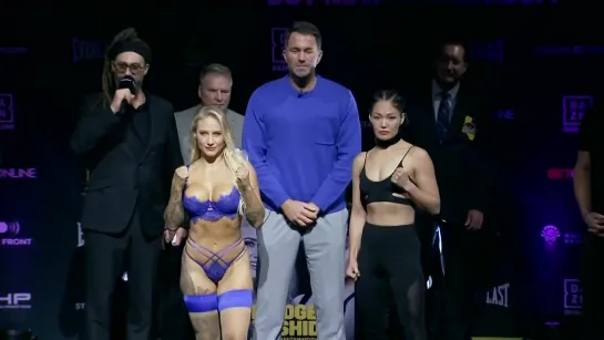 ebanie bridges vs miyo yoshida - weigh-in face-off