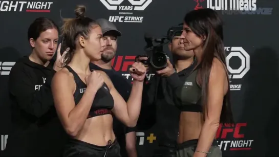 luana santos vs stephanie egger - ufc vegas 83 weigh-in face-off