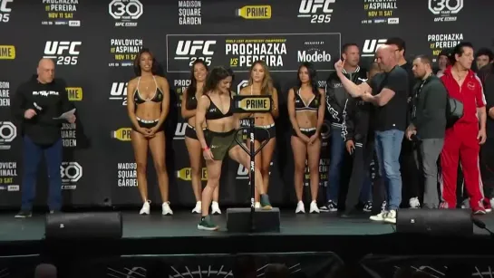 tabatha ricci vs loopy godinez - ufc 295 ceremonial weigh-in