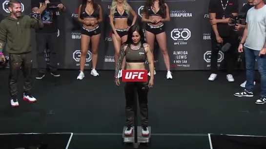 eduarda moura vs montserrat conejo ruiz - ufc sao paulo ceremonial weigh-in