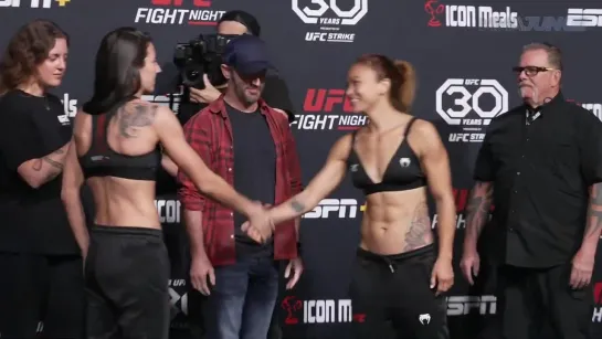 marina rodrigiez vs michelle waterson-gomez - ufc vegas 79 ceremonial weigh-in