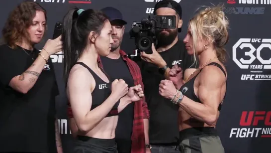 mizuki inoue vs hannah goldy - ufc vegas 79 ceremonial face-off