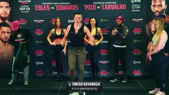 sinead kavanagh vs sarah collins - bellator 299 ceremonial weigh-in & face-off