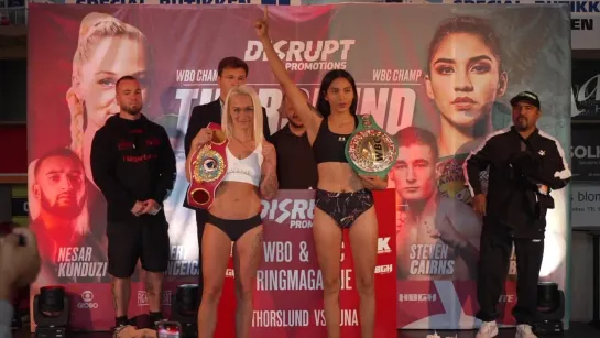 dina thorslund vs yulihan luna - weigh-in face-off