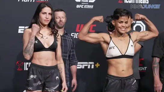 polyana viana vs iasmin lucindo - ufc vegas 78 weigh-in face-off