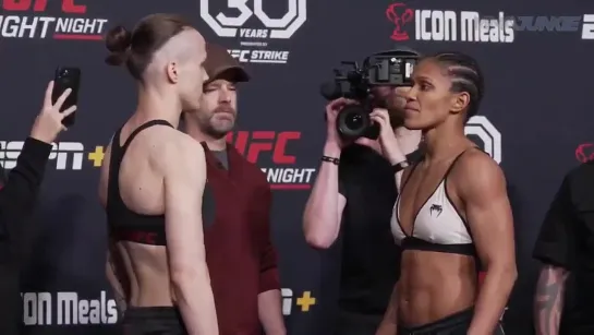 tereza bleda vs gabriella fernandes - ufc vegas 75 weigh-in face-off