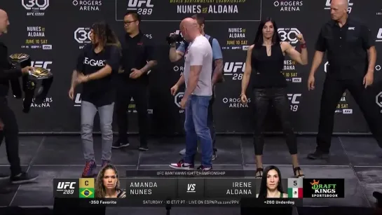 amanda nunes vs irene aldana - ufc 289 press-conference face-off