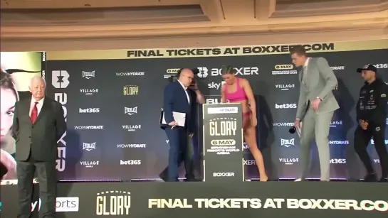 lauren price vs kirstie bavington - weigh-in face-off