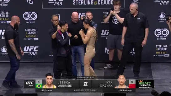 jessica andrade vs yan xiaonan - ufc 288 press-conference face-off