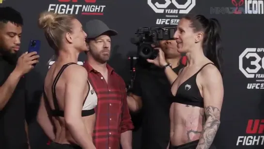 hailey cowan vs jamey-lyn horth - ufc vegas 72 weigh-in face-off