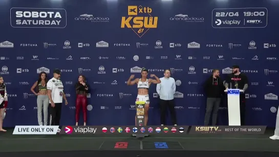 sofiia bagishvili vs maria silva - ksw 81 weigh-in face-off