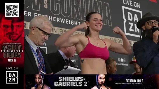 skye nicolson vs linda laura lecca - weigh-in face-off