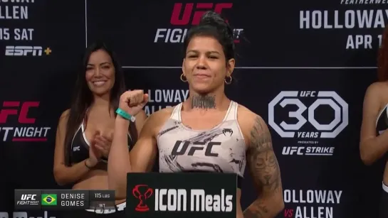 bruna brasil vs denise gomes - ufc kansas city ceremonial weigh-in