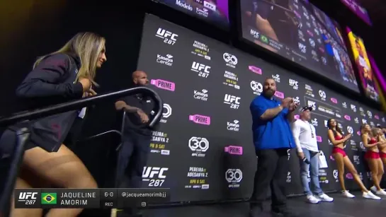 jaqueline amorim vs sam hughes - ufc 287 ceremonial weigh-in