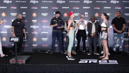 darya zheleznyakova vs marie loiseau - ares 14 weigh-in face-off