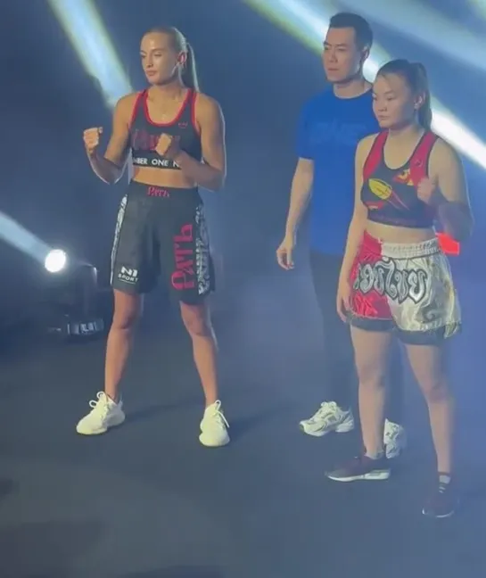 aleksandra savicheva vs anelya toktogonova - one friday fights 11 weigh-in face-off