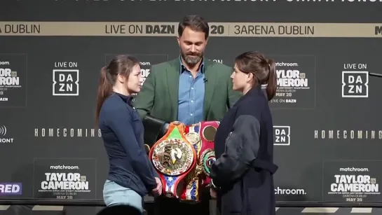 katie taylor vs chantelle cameron - press-conference face-off